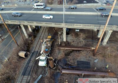 image Arial view Cementing foundation CSX Englewood New Jersey Billboard Project