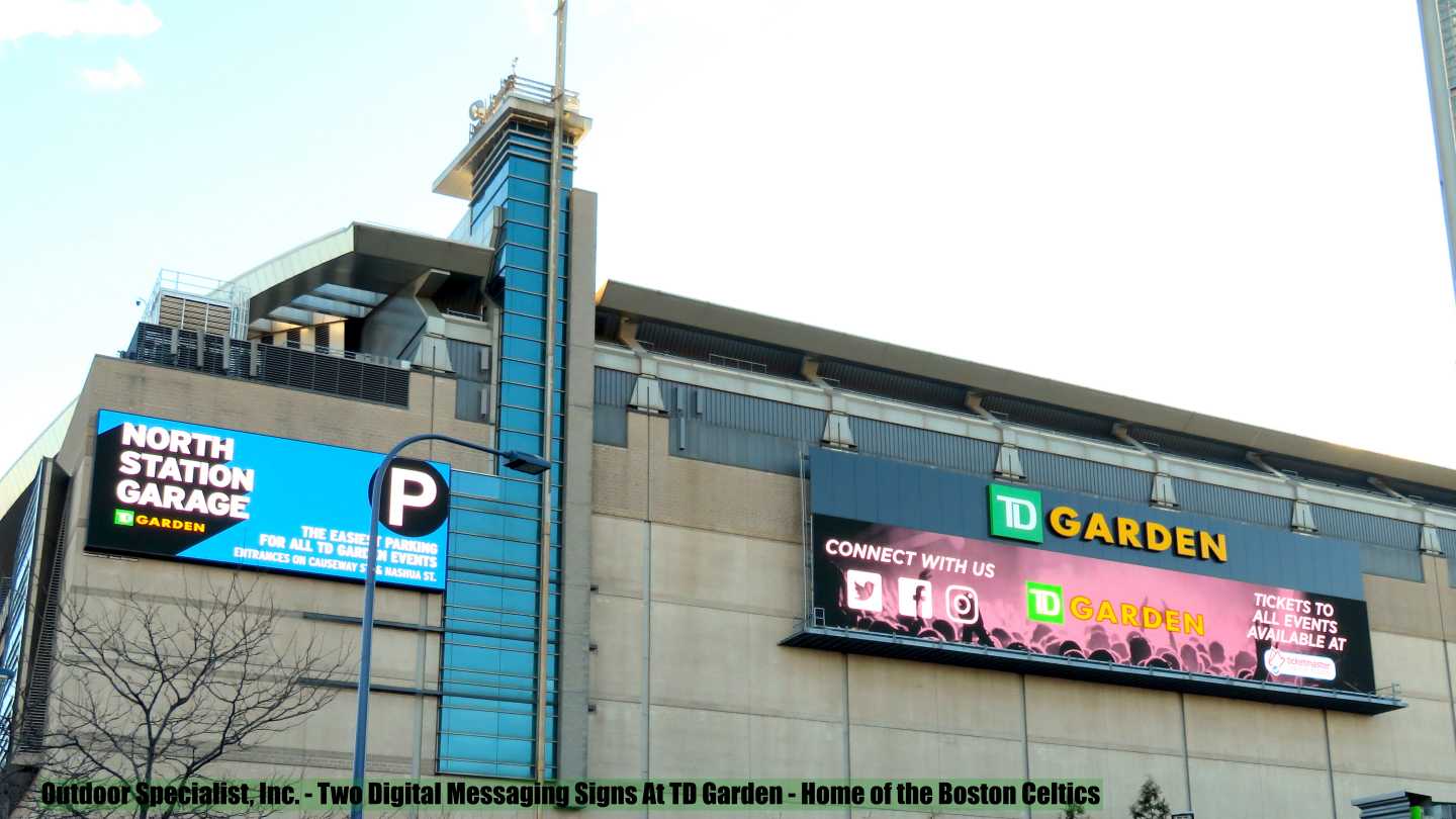 Outdoor Specialist, Inc installed signs TD Garden