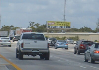 Billboard installed through roof by Outdoor Specialist, Inc Freeway View