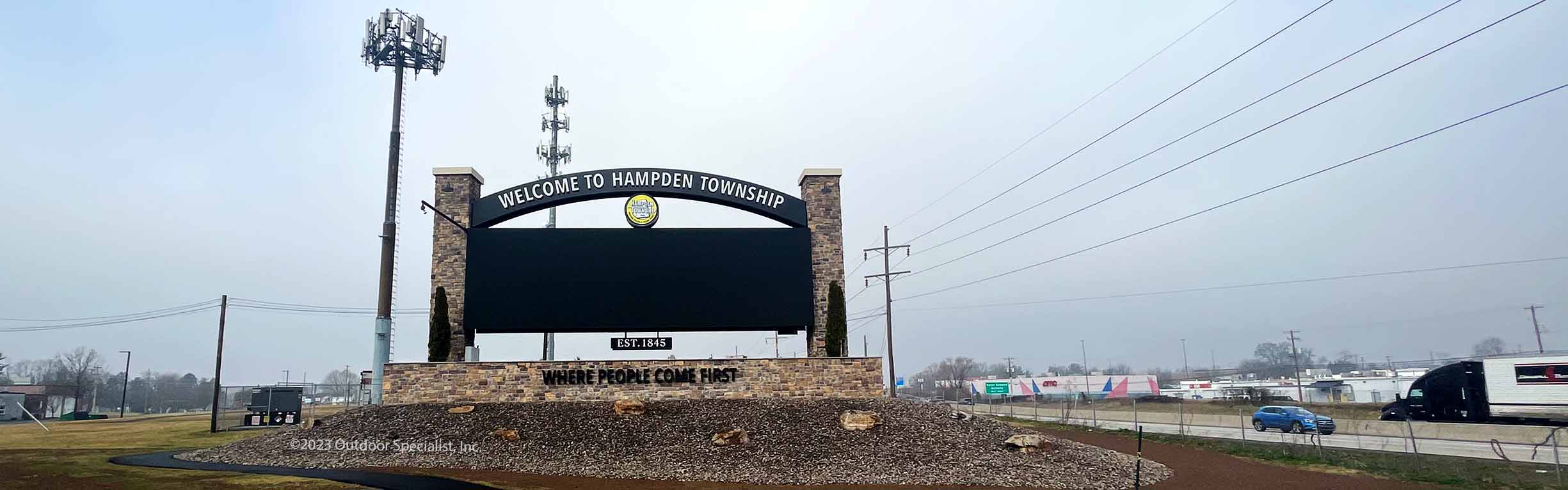 banner Hampden Township, Cumberland County, PA new welcome sign HWY 581