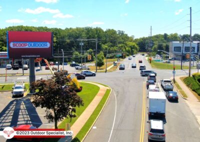 image 3 sided digital sign for Scoop Outdoor RT 9 River Avenue Lakewood NJ Outdoor Specialist, Inc.