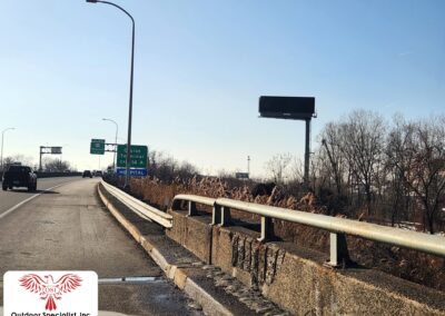 image Twin Digital Billboard 100' view from NJ Turnpike Outdoor Specialist, Inc. January 2026